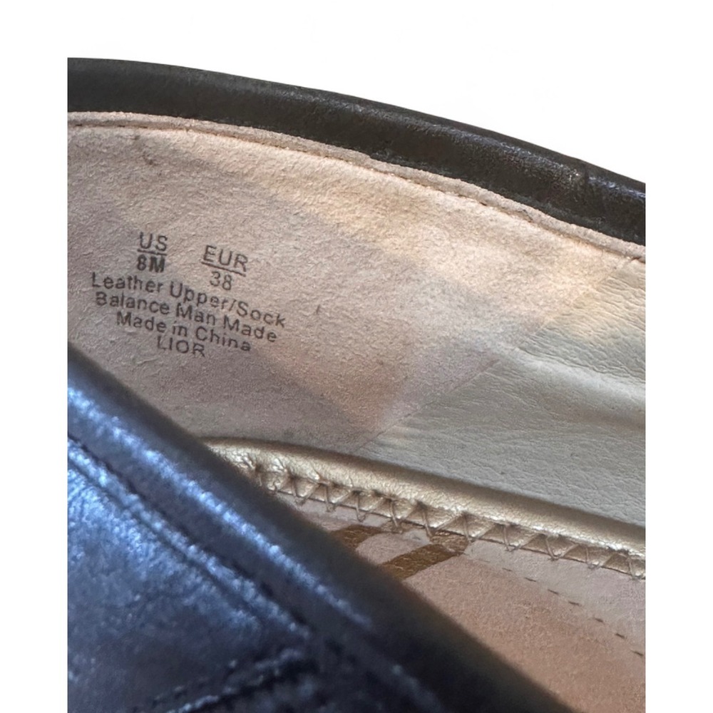 Sam Edelman Lior Black Leather Bit Loafers Gold Hardware Flats Womens 8M - Picture 6 of 8